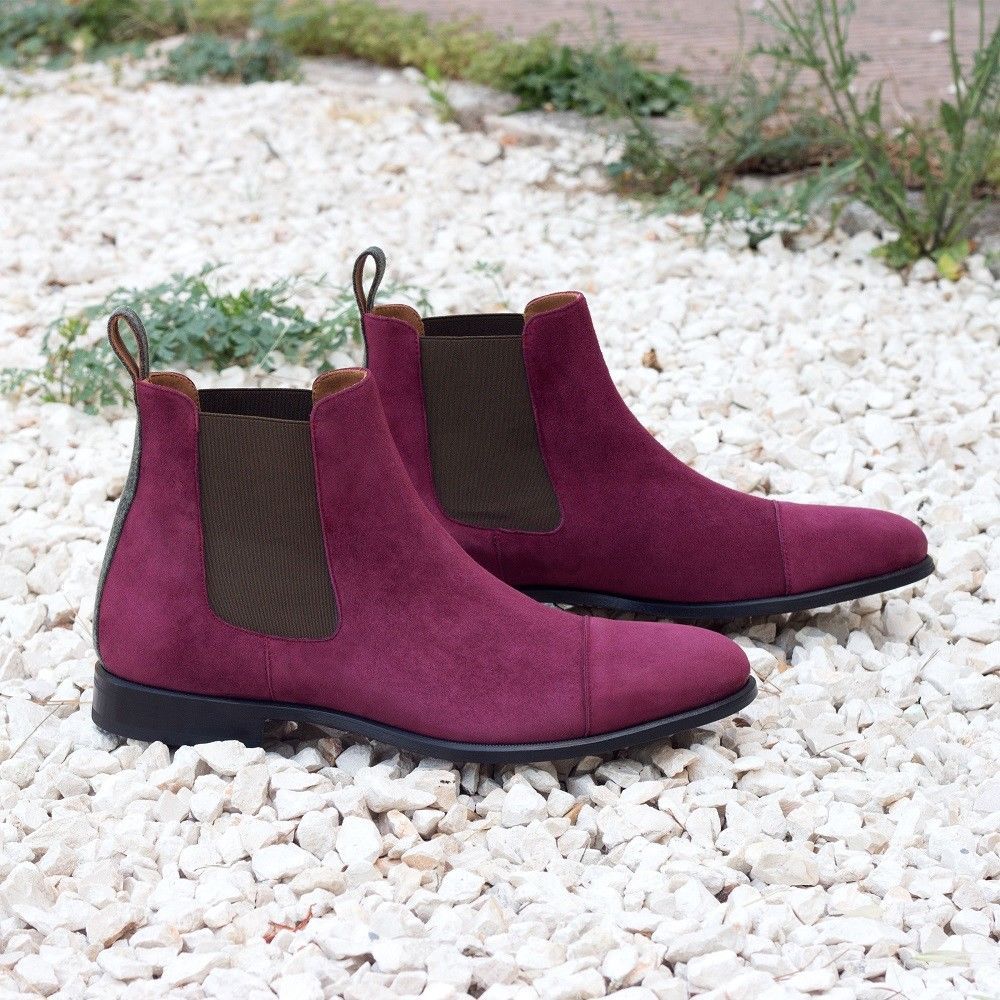 mens purple suede shoes