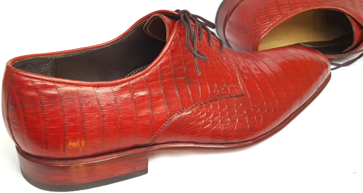 red crocodile shoes