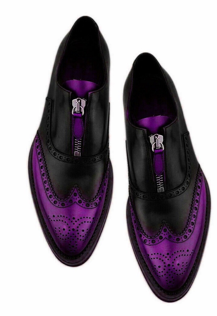 purple and black mens dress shoes