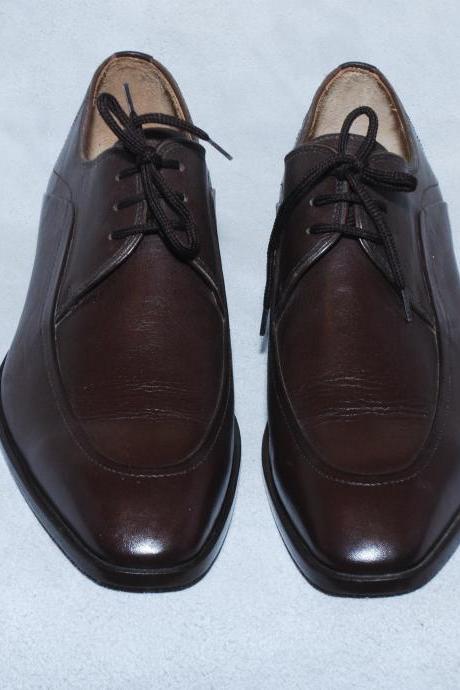 Handmade Men Brown Dress Shoes, Me Genuine Formal Leather Shoes, Men ...
