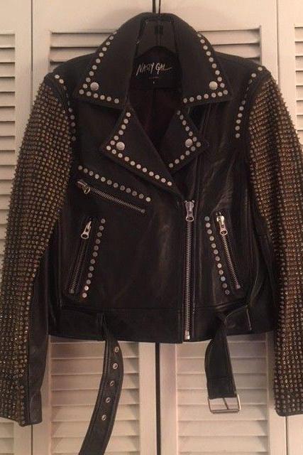 Woven Leather Collar Jacket_BDHL7758